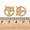 304 Stainless Steel Crystal Rhinestone Connector Charms STAS-U057-24G-3