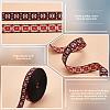 BENECREAT 10 Yards Ethnic Style Embroidery Flat Polyester Rubber Cord/Band OCOR-BC0005-31-4