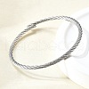 304 Stainless Steel Bangles for Women Men BJEW-Z131-01P-2