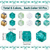 SUNNYCLUE 300Pcs 6 Colors Electroplate Glass Beads EGLA-SC0001-36A-2