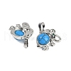 Synthetic Turquoise Pendants G-I374-A-P07-2
