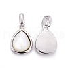 Natural White Shell Mother of Pearl Shell Charms BSHE-F011-03A-P-2