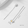 S925 Sterling Silver Flower Ear Thread GU0575-5