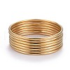 Fashion 304 Stainless Steel Buddhist Bangle Sets BJEW-L664-022A-G-9