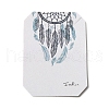 100Pcs Woven Web/Net with Feather Print Paper Jewelry Display Cards AJEW-Z021-01D-1