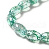 Electroplate Transparent Glass Beads Strand GLAA-G088-06E-3