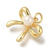 Rack Plating Brass with ABS Plastic Pearl Charms X-KK-G500-13G-2