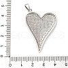 Brass Micro Pave Clear Cubic Zirconia Pendants KK-U076-17P-3