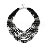 Bohemia Style Glass Seed Bead Multi-strand Necklaces NJEW-H063-01P-05-2