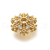 Rack Plating Brass Micro Pave Clear Cubic Zirconia Bead Caps KK-H508-22B-G-2