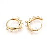 Brass Hoop Earring Finding KK-N261-66G-2