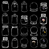 CRASPIRE 3 Styles Waterproof Self Adhesive Stamping Stickers Sets DIY-CP0011-04C-1