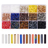 GOMAKERER 2250Pcs 15 Colors Glass Bugle Beads SEED-GO0001-06-1