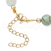 Natural Striped Agate & Quartz Crystal & Shell Pearl Round Beads Stretch Bracelets BJEW-JB11916-03-4