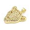 Brass Micro Pave Cubic Zirconia Pendants KK-K354-13C-G-2