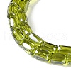 Electroplate Glass Beads Strands GLAA-Q101-02A-PL02-3