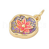 Brass Micro Pave Cubic Zirconia Pendants KK-U068-07G-01-2