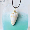 Natural Conch and Shell Pendant Necklaces YJ0466-1-1