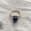 Square 304 Stainless Steel with Glass Finger Rings FS-WG8AAFA-22-1