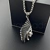 Vintage Native American Stainless Steel Pendant Unisex Necklaces TX4211-2