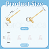 Unicraftale 80Pcs Brass Stud Earring Findings KK-UN0002-75B-3