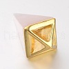Natural Rose Quartz Point Pendulum Pendants X-G-E301-06G-3