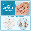 Brass Pendant Irregular Cabochon Settings KK-WH0079-104H-P-4