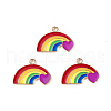 Rainbow Color Pride Alloy Enamel Pendants ENAM-K067-23-2