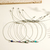 5Pcs Natural Gemstone Round Bead Braided Bead Bracelets LY1310-2