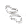 Anti-Tarnish Rhodium Plated 925 Sterling Silver Spring Gate Rings STER-K173-25P-2