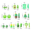 30Pcs 10 Styles Opaque Resin Pendants RESI-CJ0003-48-2