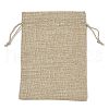 Christmas Printed Burlap Packing Pouches Drawstring Bags ABAG-Q053-02B-10-2