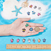 ARRICRAFT 36Pcs 18 Styles Alloy Enamel Printed Connector Charms ENAM-AR0001-40-3