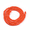 Opaque Solid Color Imitation Jade Glass Beads Strands EGLA-A044-P1mm-D03-3