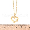 201 Stainless Steel Pendant Necklace for Women NJEW-F335-02G-02-3