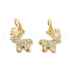 Rack Plating Brass Micro Pave Cubic Zirconia Pendants KK-K377-64G-1