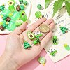 30Pcs 10 Styles Opaque Resin Pendants RESI-CJ0003-48-4