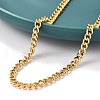Brass Cuban Link Chain Necklacea for Women Men NJEW-F337-03G-01-4