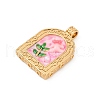 304 Stainless Steel Enamel Pendants STAS-C121-08C-G-2