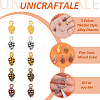 Unicraftale 100Pcs 5 Colors Tibetan Style Alloy Charms FIND-UN0004-32-4