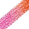 Gradient Color Baking Painted Glass Bead Strands DGLA-A039-T2mm-A04-4