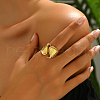 Irregular Texture Brass Cuff Rings for Women PS5697-5