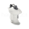 3D Opaque Resin Flocking Pendants RESI-G109-02-2