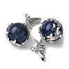 Dyed Natural Lapis Lazuli Round Pendants G-G207-01P-05-2