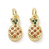 Brass Micro Pave Cubic Zirconia Charms KK-E068-VF149-2