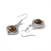 Natural Tiger Eye Vase Dangle Earrings EJEW-A092-01P-03-4