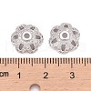 Eco-Friendly 6-Petal Flower Brass Micro Pave Cubic Zirconia Bead Caps ZIRC-M098-01P-FF-4