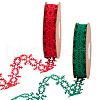   2 Rolls 2 Colors Christmas Snowflake Felt Lace Trim OCOR-PH0003-94-1
