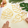 Leaf Acrylic Mirror Wall Stickers OACR-WH0032-06C-3