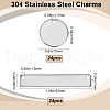 Beebeecraft 48Pcs 2 Styles 304 Stainless Steel Pendants STAS-BBC0005-82P-2